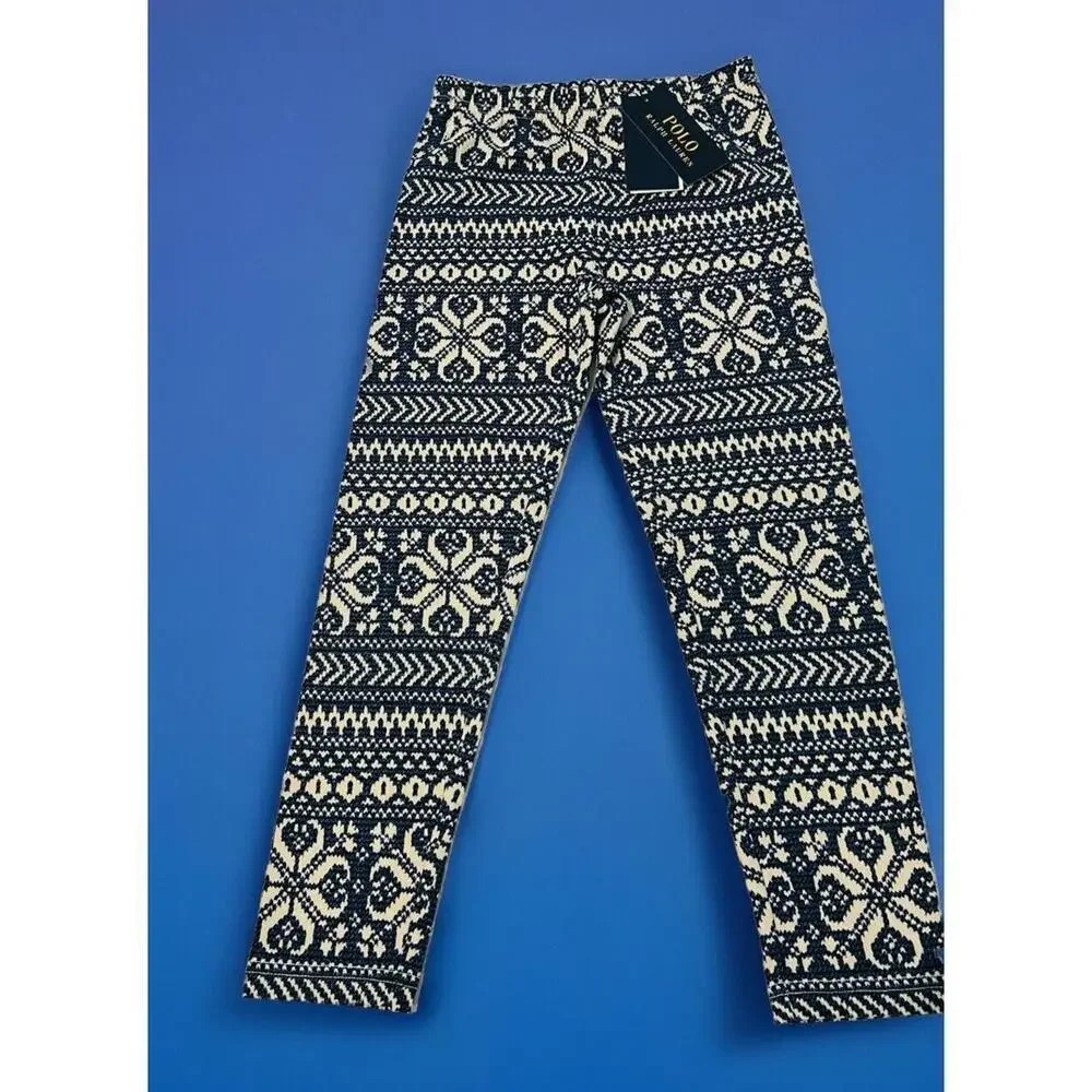 Polo Ralph Lauren Girl’s Fair Isle Print HOLIDAY Leggings  Size 7(S)